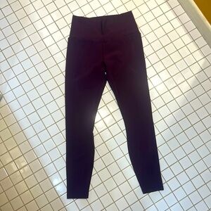 CALIA by Carrie Underwood Ribbed Leggings (Maroon, Size M) SAVING $35